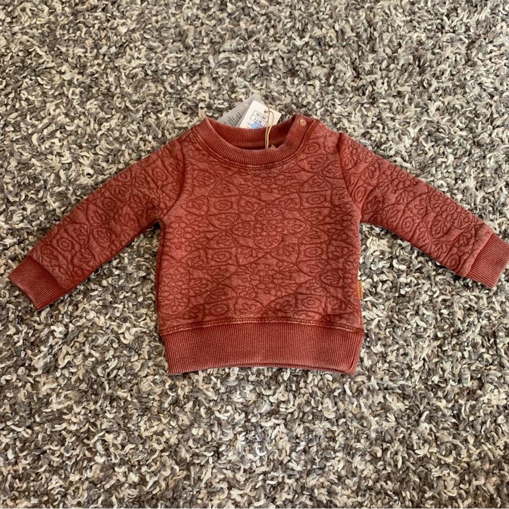 NWT Noppies Rust floral print Sweater